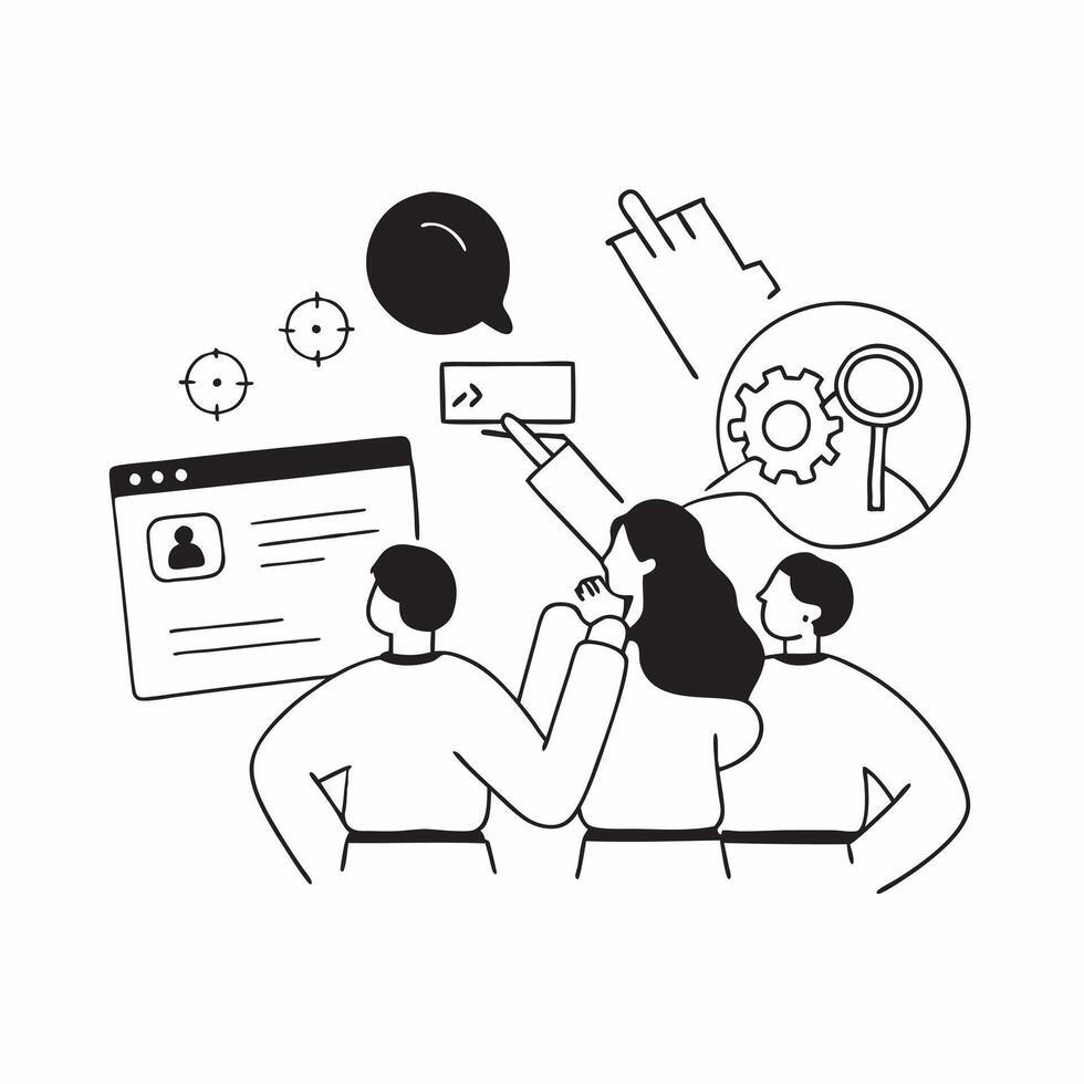 Candid AI Enhanced Research Session concept as A candid capture of a research team using AI tools to analyze data and generate insights The scene highlights the collaborative and pure vector