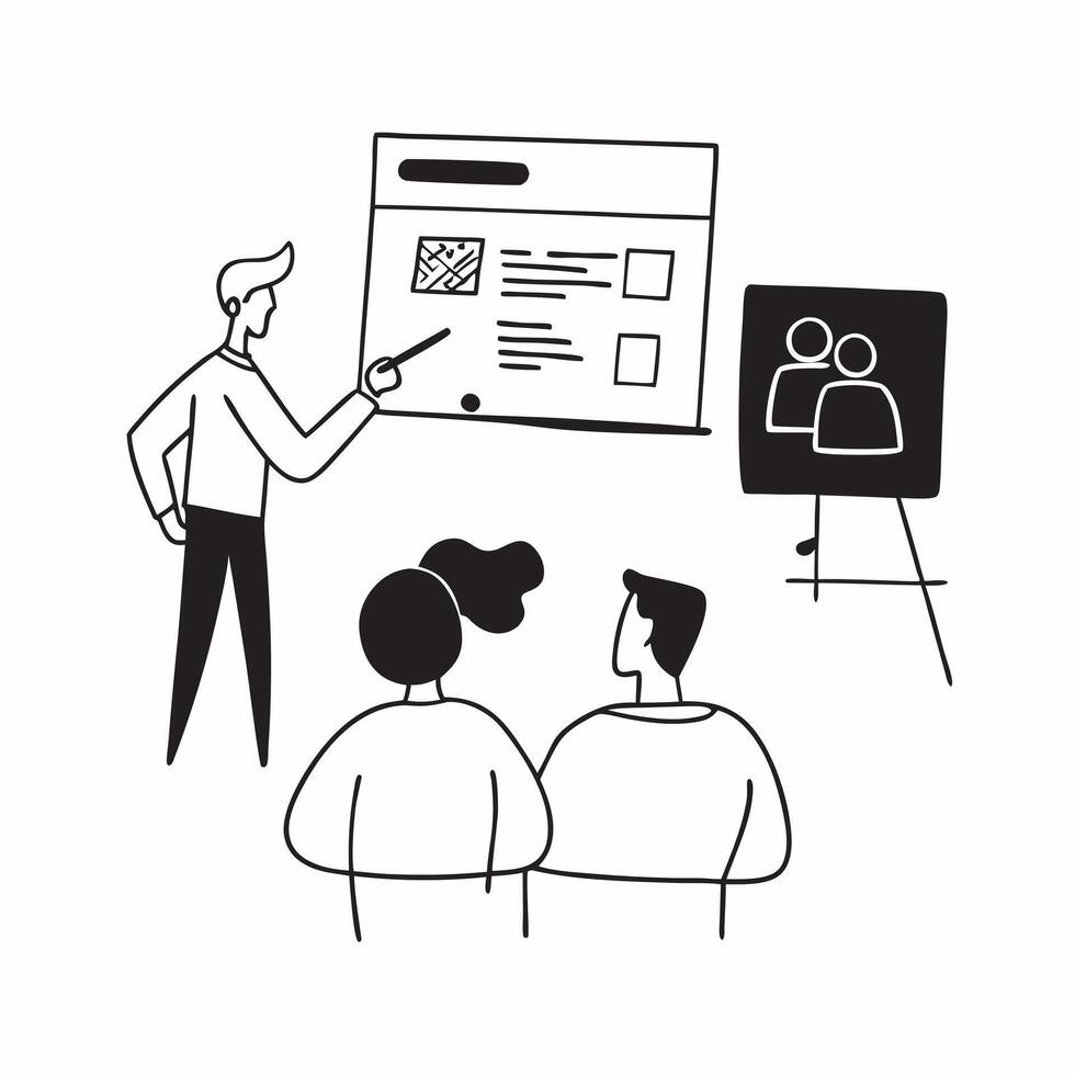 Candid AI Enhanced Training Session concept as A candid shot of employees attending an AI powered training session with real time feedback displayed on a screen The scene captures pure vector