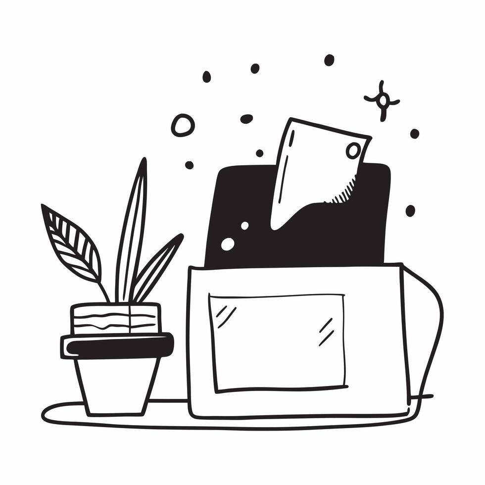 Desk Plant and Picture Frame Isolated concept as A image featuring a desk plant and a picture frame isolated on a white background Ideal for adding a personal and natural t pure Set 6 vector
