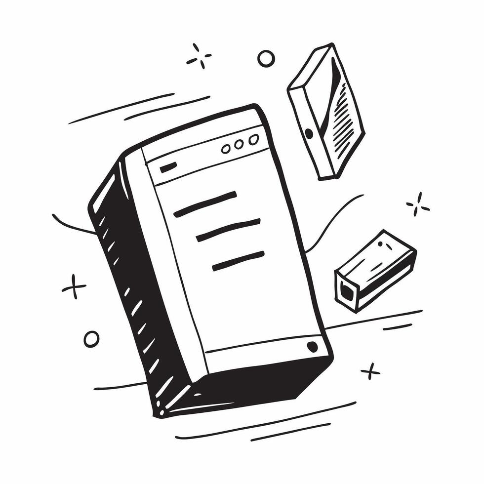 Desktop computer with holographic interface elements copy space on the side concept as A side angle shot of a desktop computer with holographic interface elements floating around t pure vector