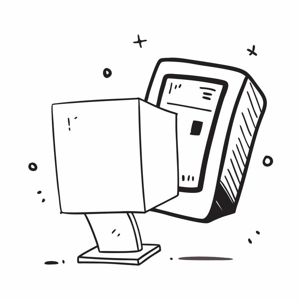 Desktop with Holographic Monitor and Keyboard concept as A photo featuring a desktop computer with a glowing holographic monitor and keyboard isolated on a white background with am pure Set 3 vector