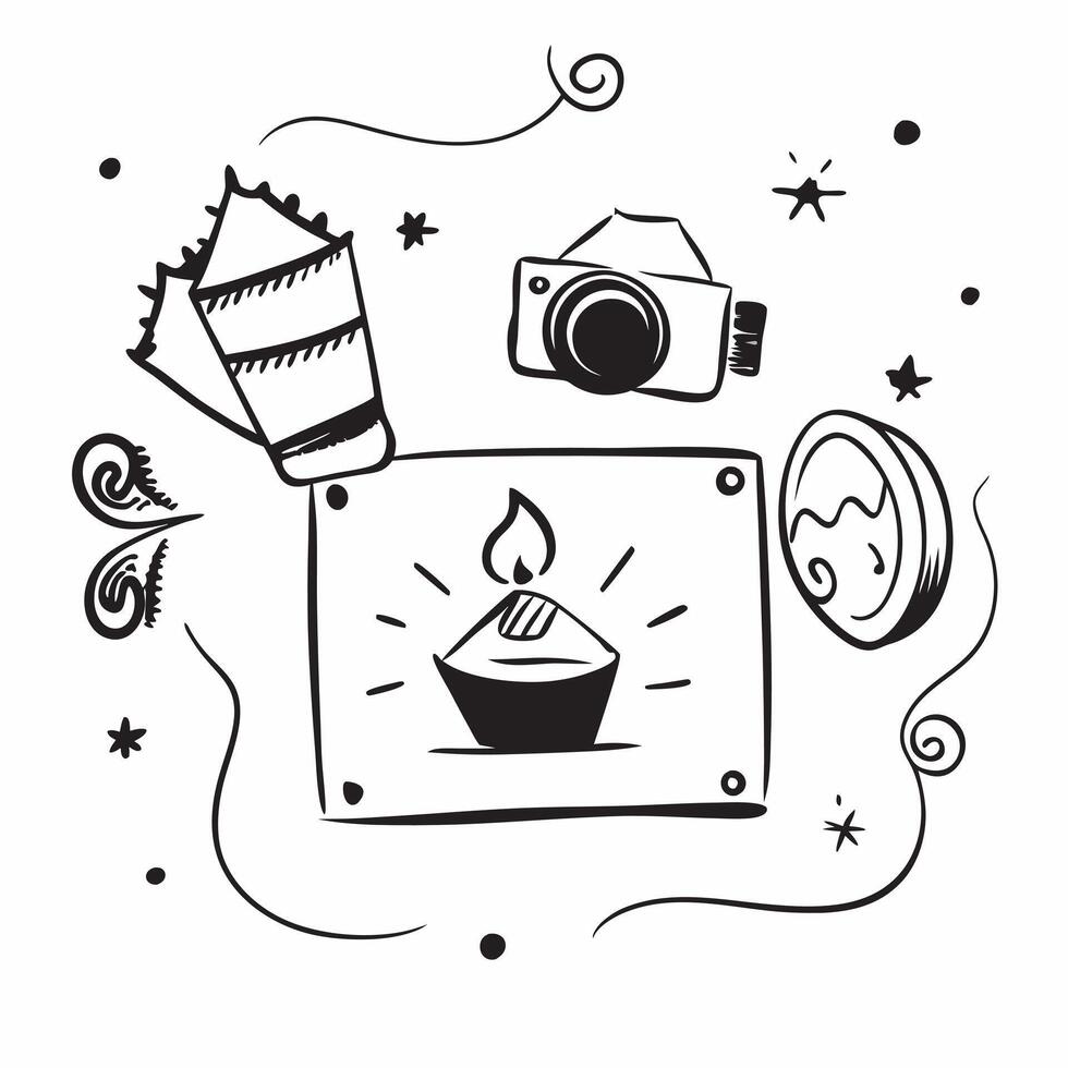Diwali diyas and Happy Diwali text with copy space border frame concept as Camera movement Zoom into the diyas and text Scene Border frame with vibrant glowing diyas and Happy Diw pure Set 2 vector