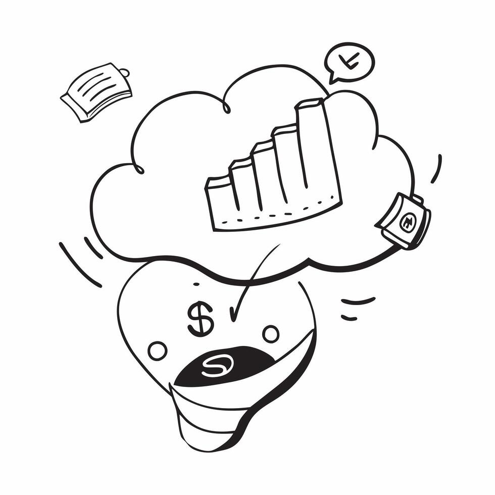 Flat AI Cloud and Financial Data concept as An abstract combining a cloud icon with financial data symbols representing the efficiency of cloud based financial management in pure vector
