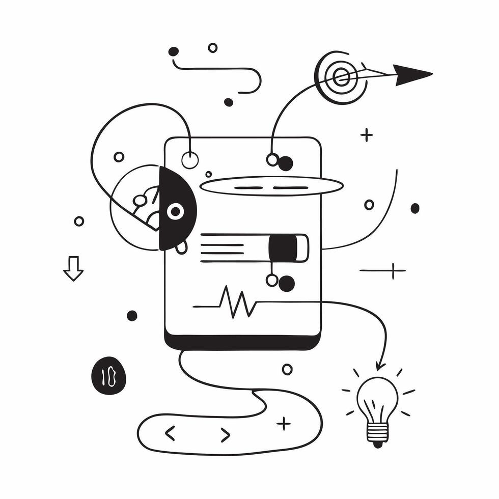 Flat AI Powered Creative Collaboration concept as A vibrant abstract digital art banner representing AI enhanced creative collaboration Glowing elements and dynamic shapes symboli pure vector