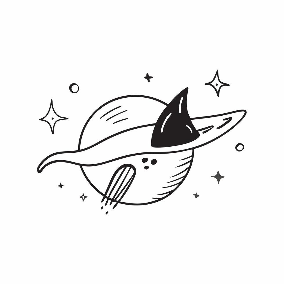 Flat Bat and Witchs Hat with Fly Text concept as An isolated featuring a bat and a witchs hat with the word Fly in a sleek modern font The elements are set against a white pure vector