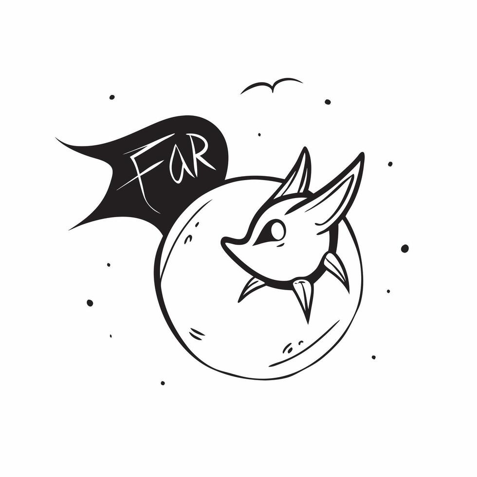Flat Bat and Full Moon with Fear Text concept as An isolated featuring a bat flying across a full moon with the word Fear in a bold scary font The elements are set against pure vector