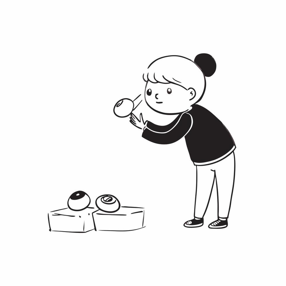 Flat Candid Child Picking Out a Pumpkin concept as A candid shot of a child carefully choosing a pumpkin at a farm The scene captures the excitement and decision making process pe pure vector