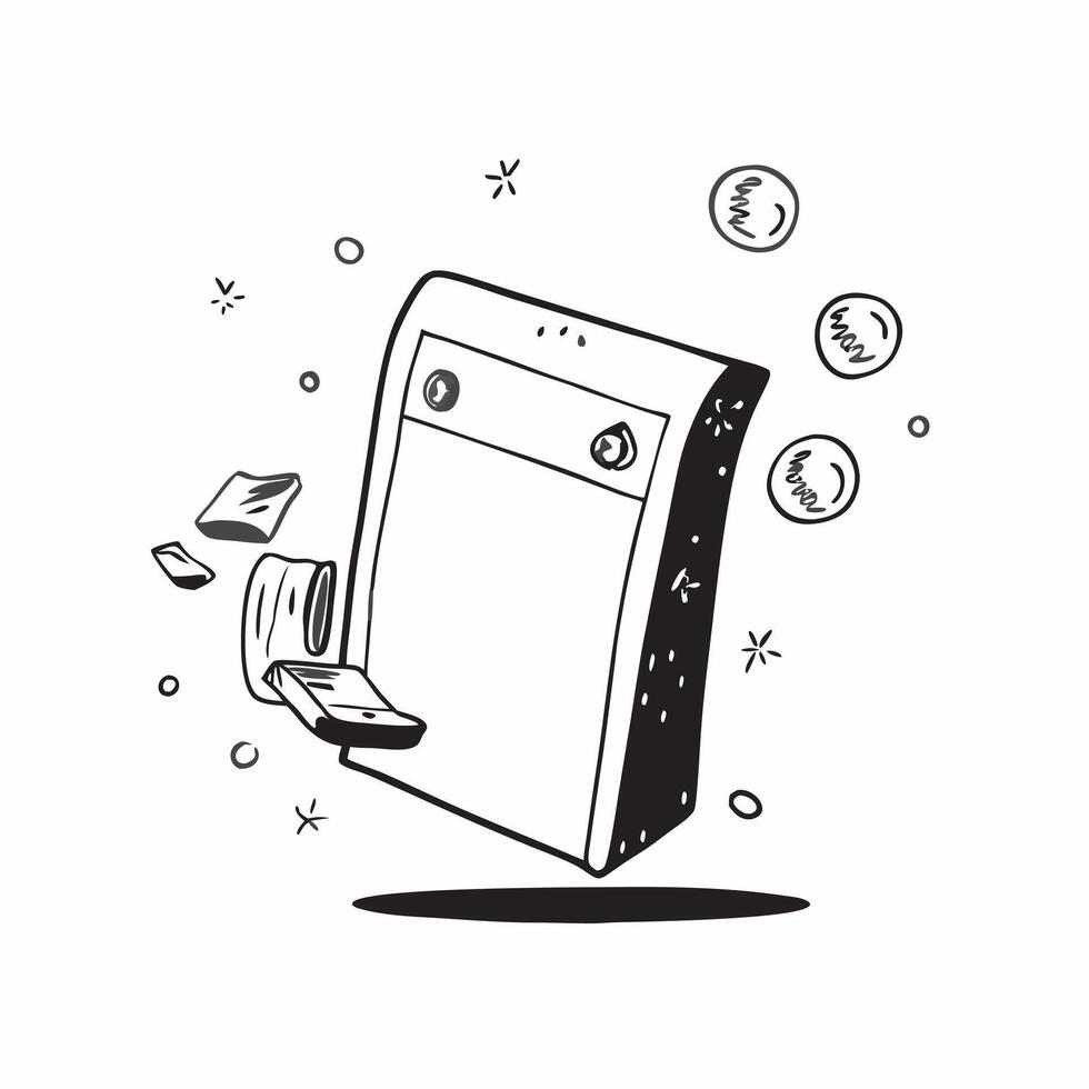 Flat Desktop Monitor with Holographic Coins concept as Vertical shot of a desktop monitor with glowing holographic coins floating around it creating an eye catching Black Friday th pure vector