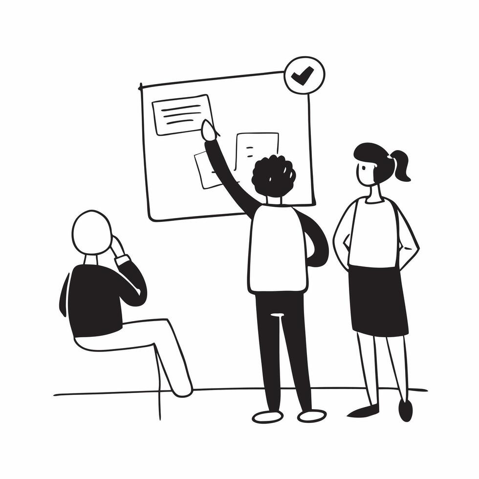 Flat Employee candidly presenting ideas during a team meeting concept as A candid shot of an employee presenting ideas during a team meeting The camera captures the employees enth pure vector