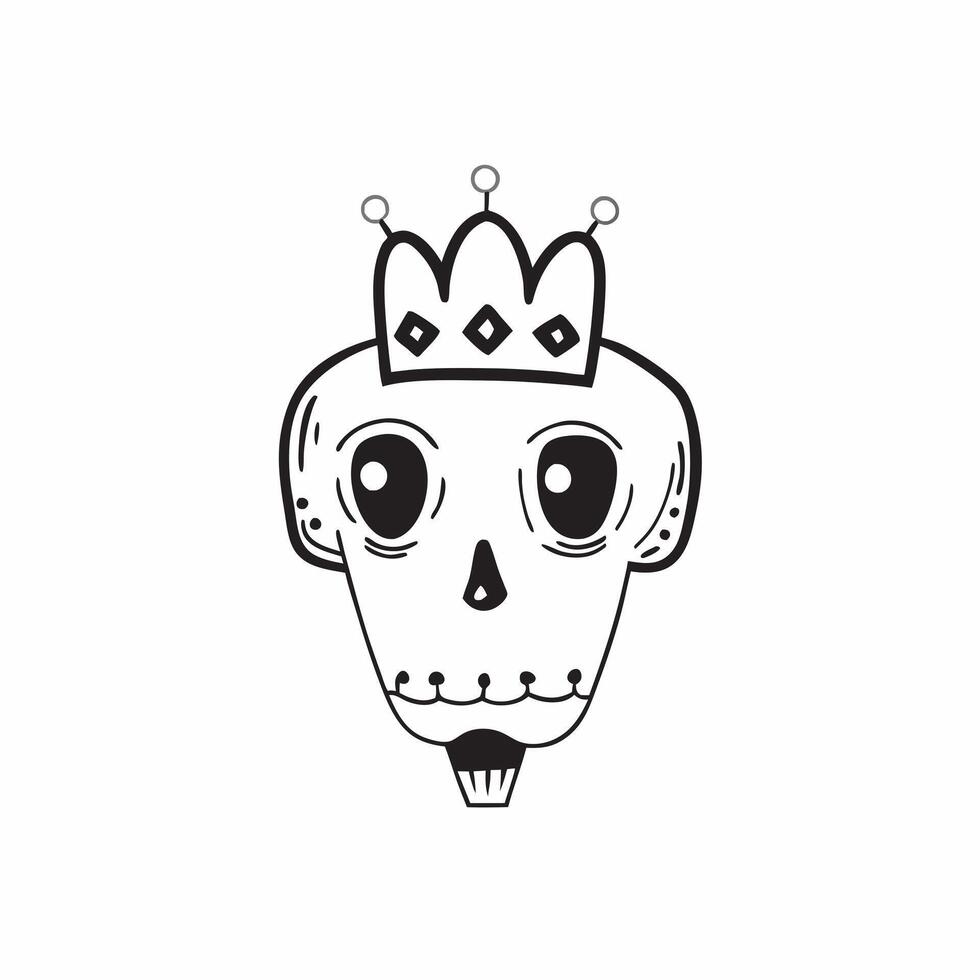 Flat Glossy Sugar Skull with Reflective Papel Picado concept as A mid shot of a glossy sugar skull with reflective papel picado banners in the background set against a dark glossy pure vector
