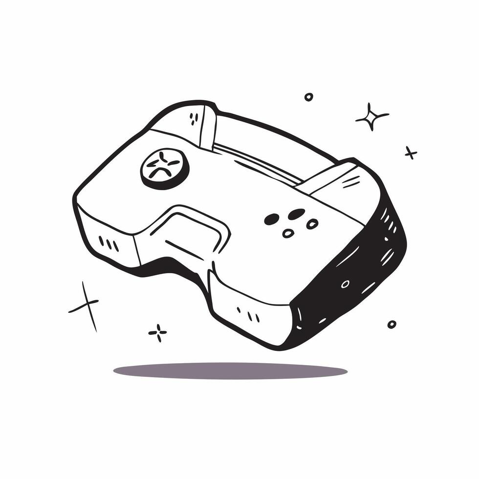 Flat Holographic gaming controller with glowing buttons concept as A futuristic gaming controller with holographic glowing buttons softly highlighted by ambient light isolated on a pure vector
