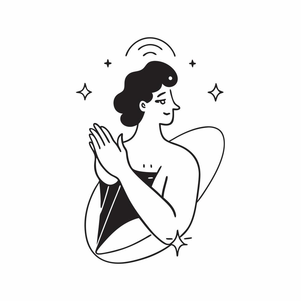 Flat Holographic Plus Size Model Profile with Grace Text concept as A sleek glossy holographic profile of a plus size model with the word Grace in an elegant font set against a whi pure vector