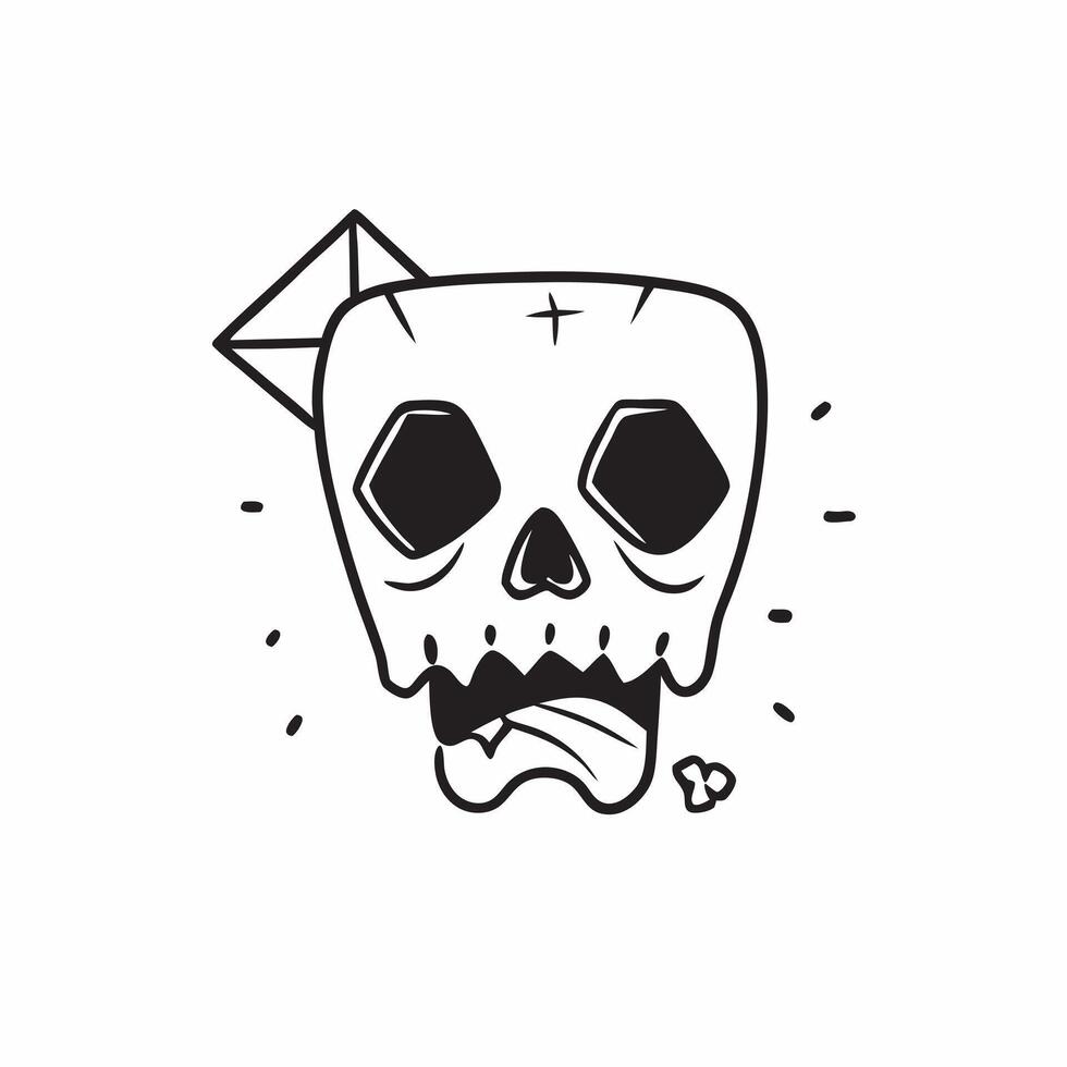Flat Holographic Skull and Crossbones with Beware Text concept as A vibrant glowing holographic skull and crossbones with the word Beware in a bold sharp font The design is isolat pure vector