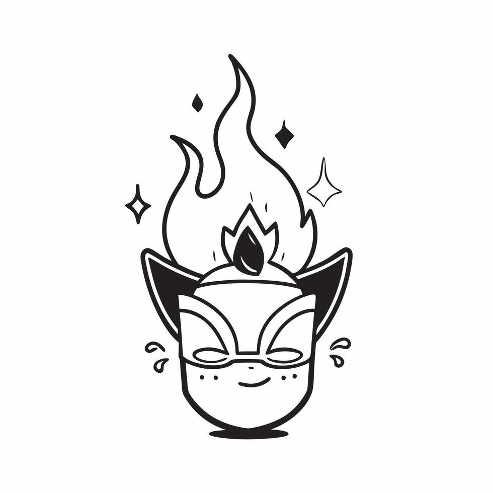 Flat Holographic Ravana Head and Fire with Destruction Text concept as A powerful photo featuring a glowing holographic Ravana head with flames symbolizing the destruction of evil pure vector