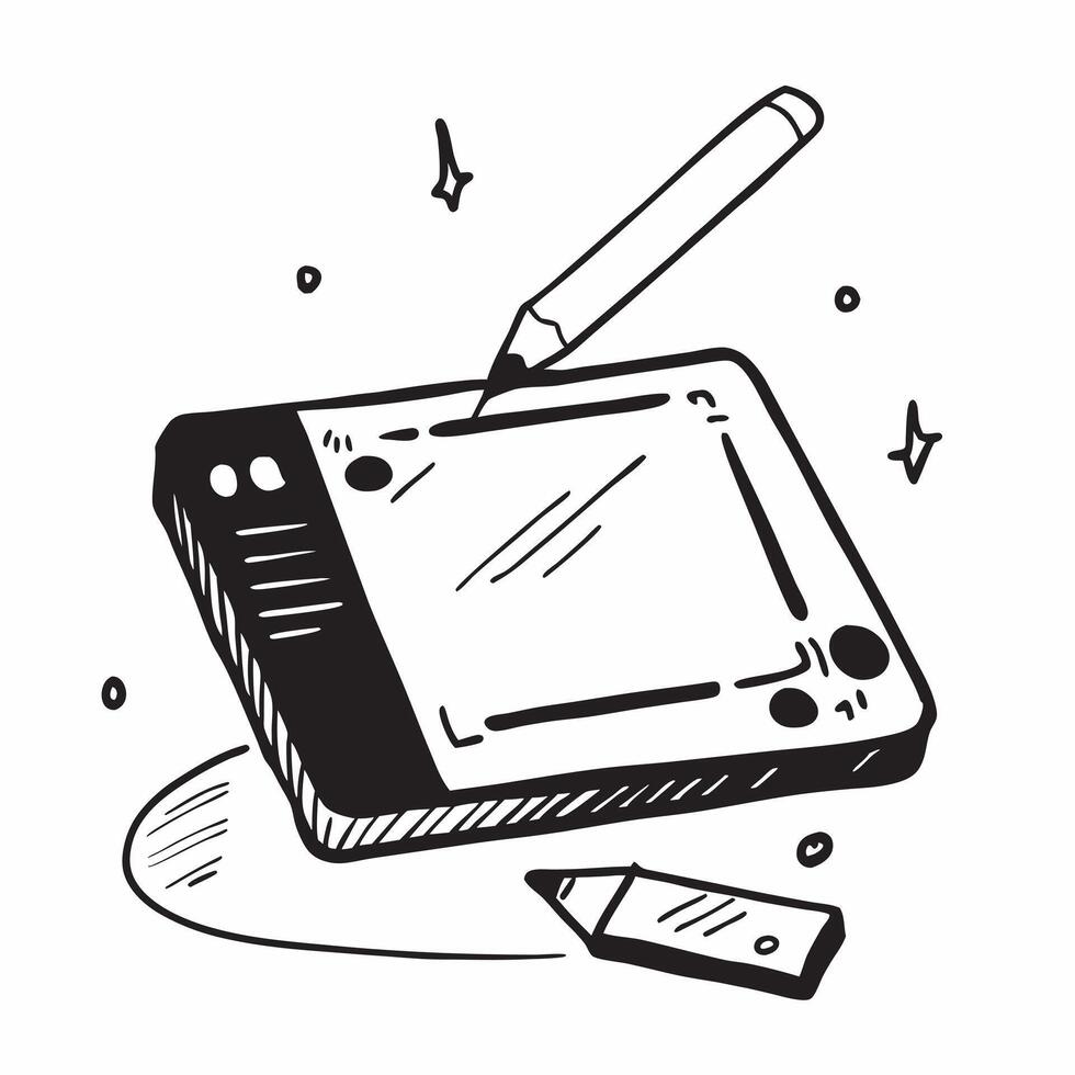 Flat Holographic tablet with digital pen concept as A tablet with a holographic display and a digital pen resting beside it glowing softly with ambient light isolated on a white ba pure vector