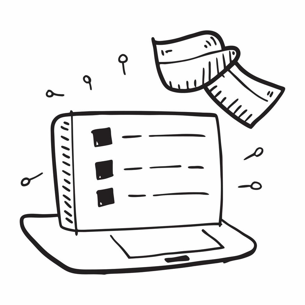 Flat Isolated of a laptop and spreadsheet with the word Data concept as A design showing a laptop displaying a spreadsheet with the word Data prominently displayed T pure vector