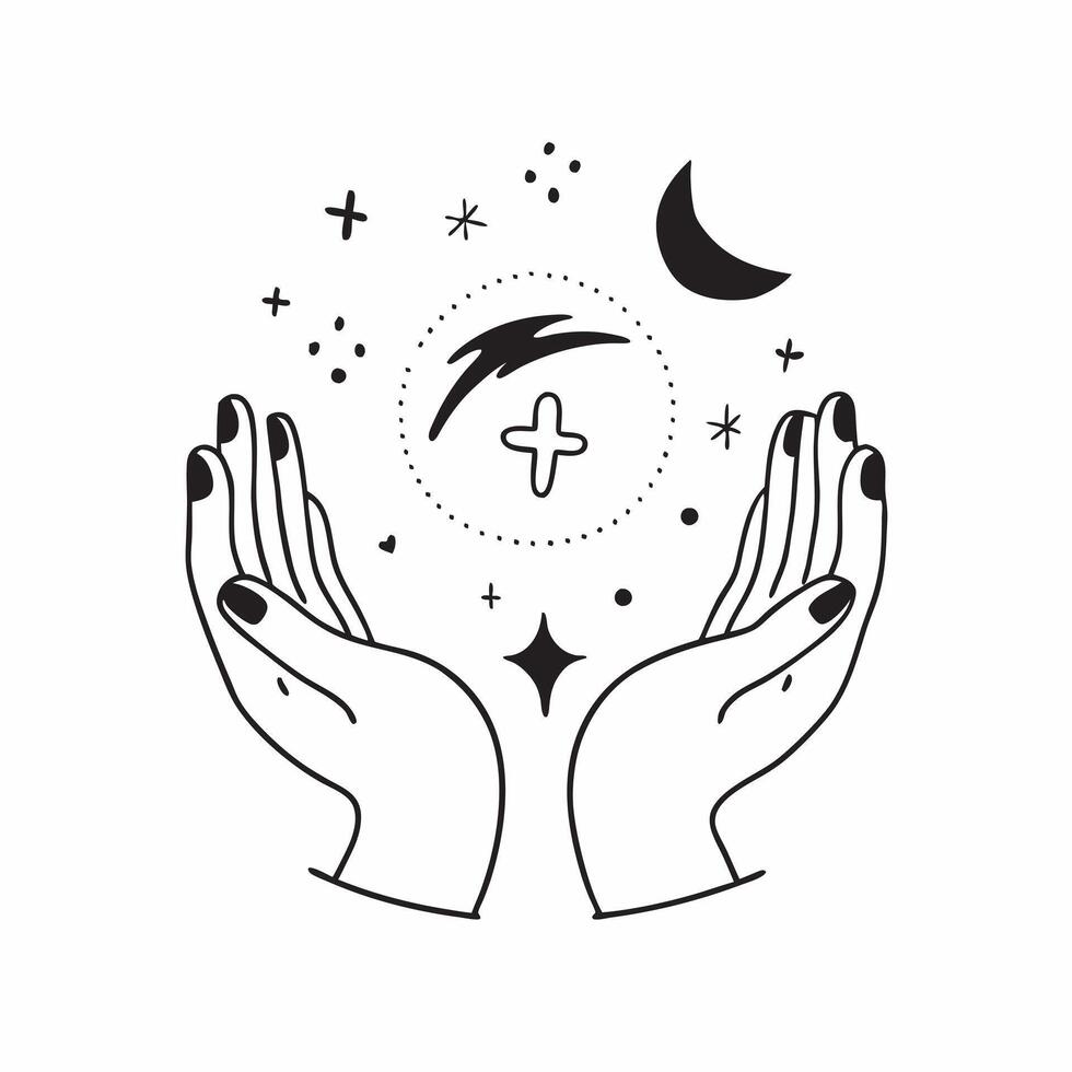 Flat Plus Size Model Hands and Circle with Support Text concept as An abstract design featuring hands representing a plus size model paired with a circle symbol and the word pure vector