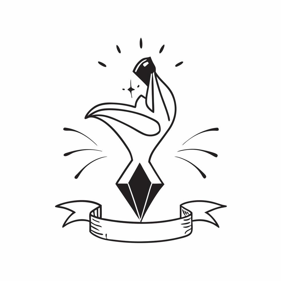 Flat Plus Size Model Silhouette and Diamond with Brilliance Text concept as An abstract design featuring a silhouette of a plus size model and a diamond symbol with the word pure vector