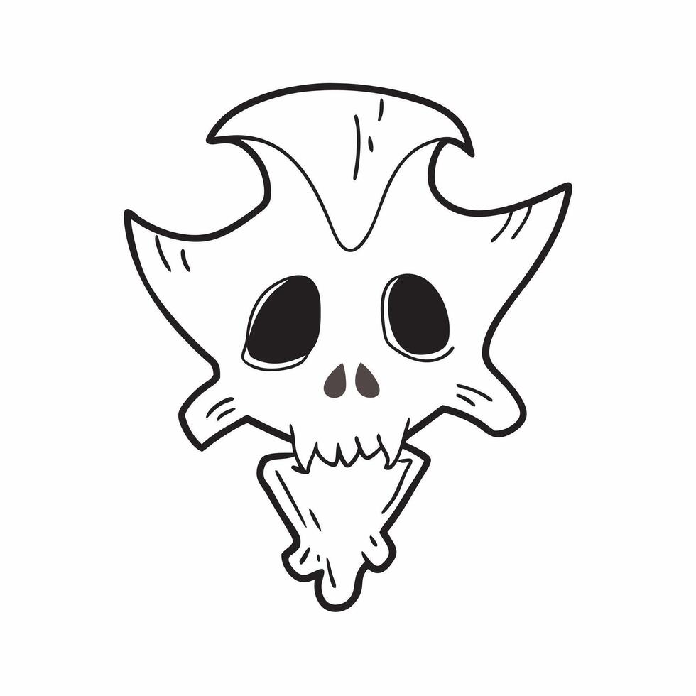 Flat Skull and Crossbones with Danger Text concept as A bold isolated featuring a skull and crossbones with the word Danger in a sharp gothic font The elements are isolated pure vector
