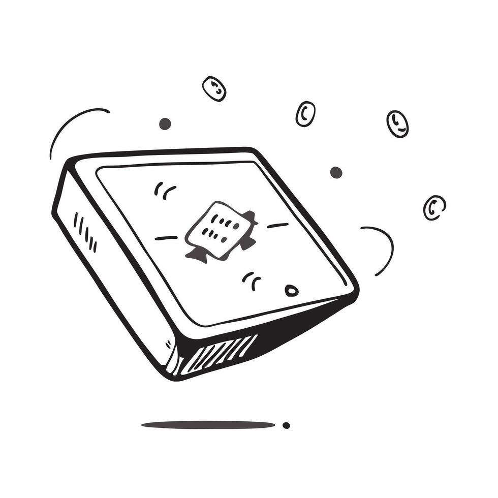 Flat Tablet with holographic icons concept as A tablet lying flat on a surface with holographic app icons floating above surrounded by soft glowing light isolated on a clean white pure vector