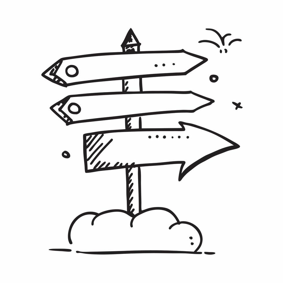 Flat of isolated road sign and arrow with the word Direction concept as A design featuring a road sign and an arrow with the word Direction prominently displayed The pure vector