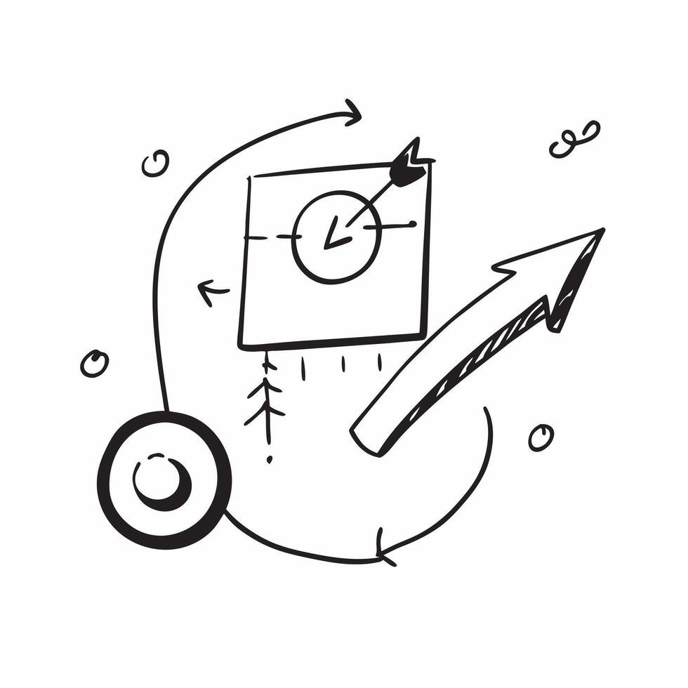 Flat of isolated target and arrow with the word Goals concept as A design showing a target with an arrow hitting the center with the word Goals prominently displayed pure vector