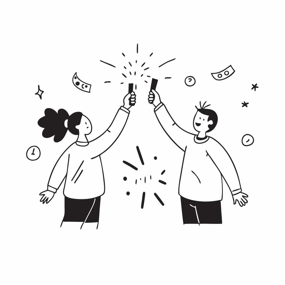 Friends celebrating Diwali with sparklers and glossy effects concept as Camera movement Zoom into the friends holding sparklers Scene Glossy glowing background with festive elemen pure vector
