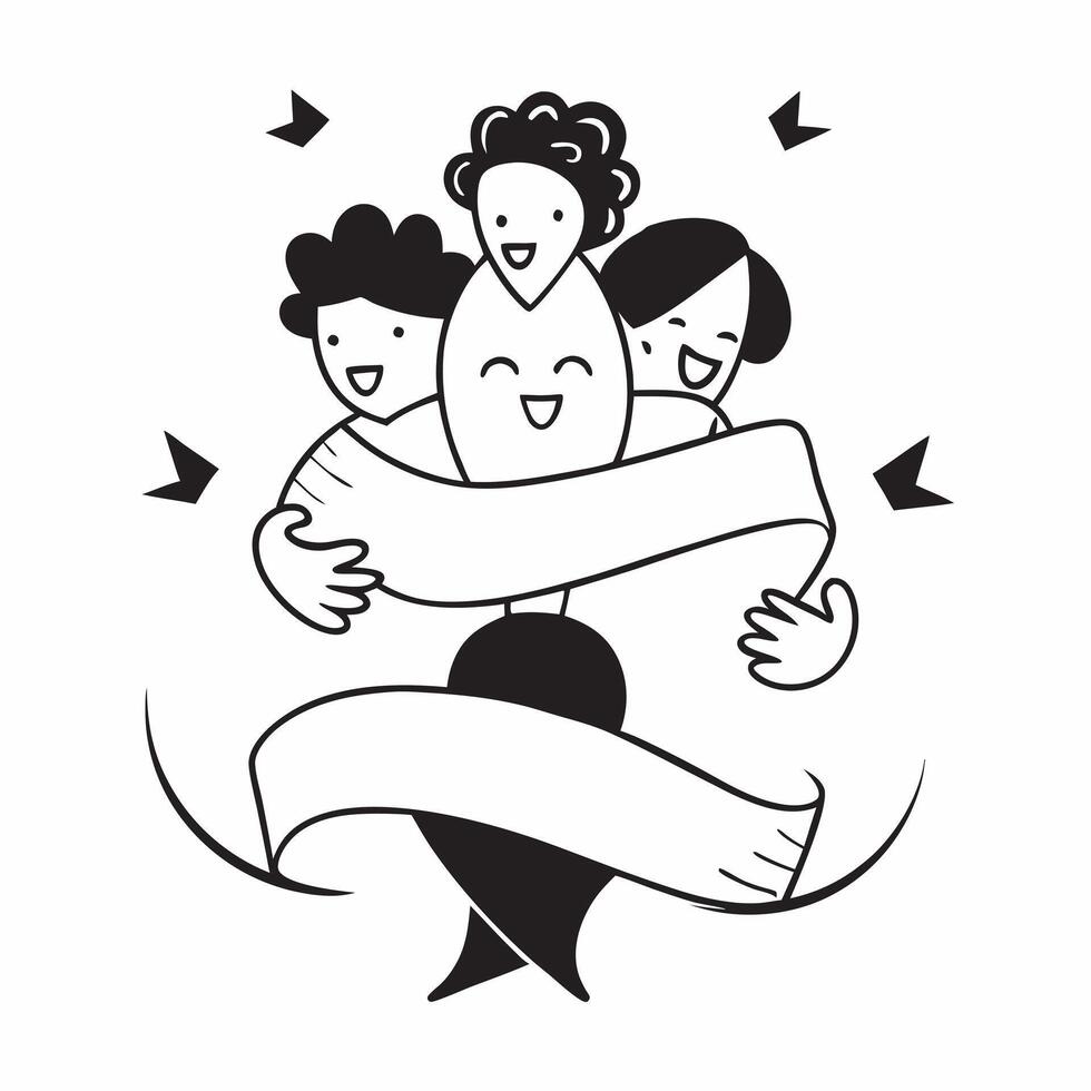 Glossy Abstract Family Embrace with Glowing Hope Symbol concept as A dynamic digital art banner featuring an abstract interracial family embracing with a glowing hope symbol repres pure Set 3 vector