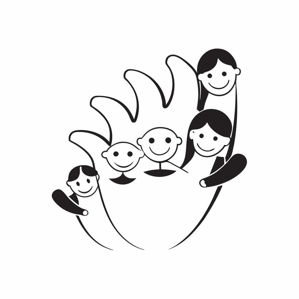 Glossy Abstract Family Silhouette concept as A vibrant glossy abstract digital art featuring the silhouettes of a diverse family The image uses smooth flowing lines and bright col pure vector