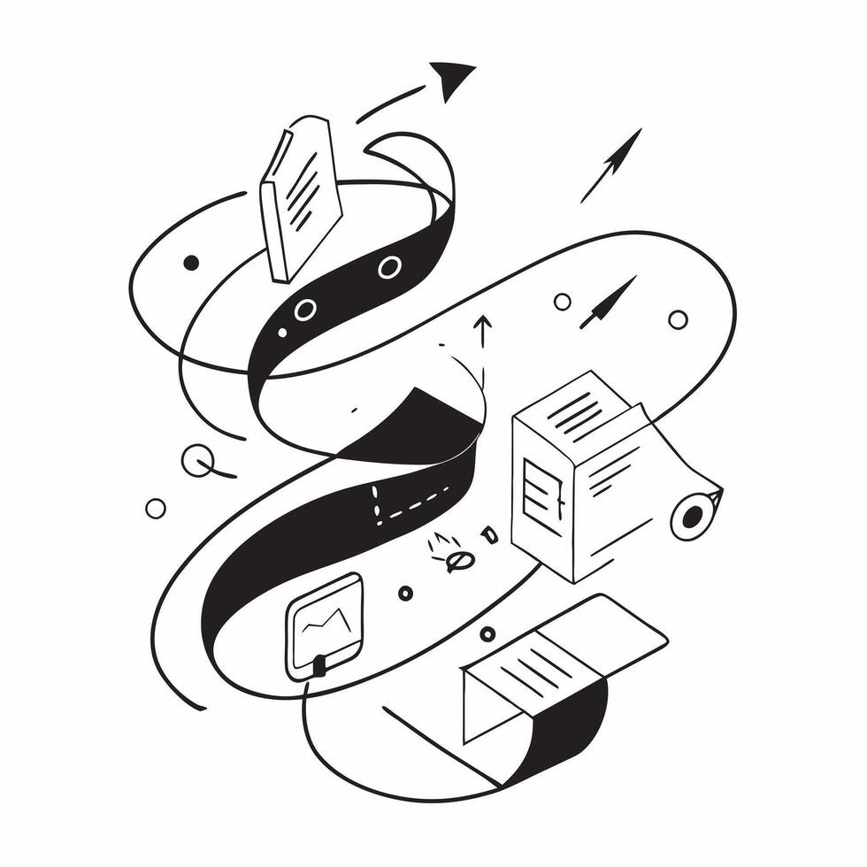 Glossy abstract lines and shapes forming a digital flexible workspace concept as Camera movement Pan across the lines and shapes as they form various workspace elements Scene Vibr pure vector