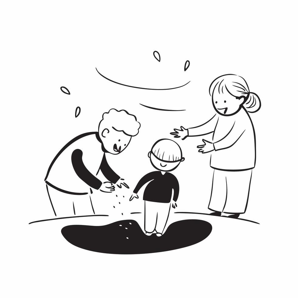 Glossy Background with Grandparents and Grandchildren at a Park concept as A glossy background image capturing the silhouettes of grandparents and grandchildren enjoying a day at t pure Set 3 vector