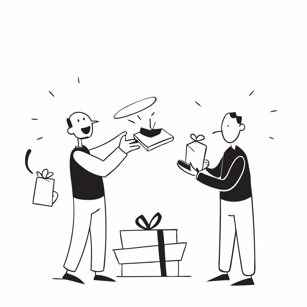 Glossy artwork of a business exchanging Dhanteras gifts concept as Camera movement Zoom into the business people exchanging gifts with happy expressions Scene Elegant well lit off pure vector