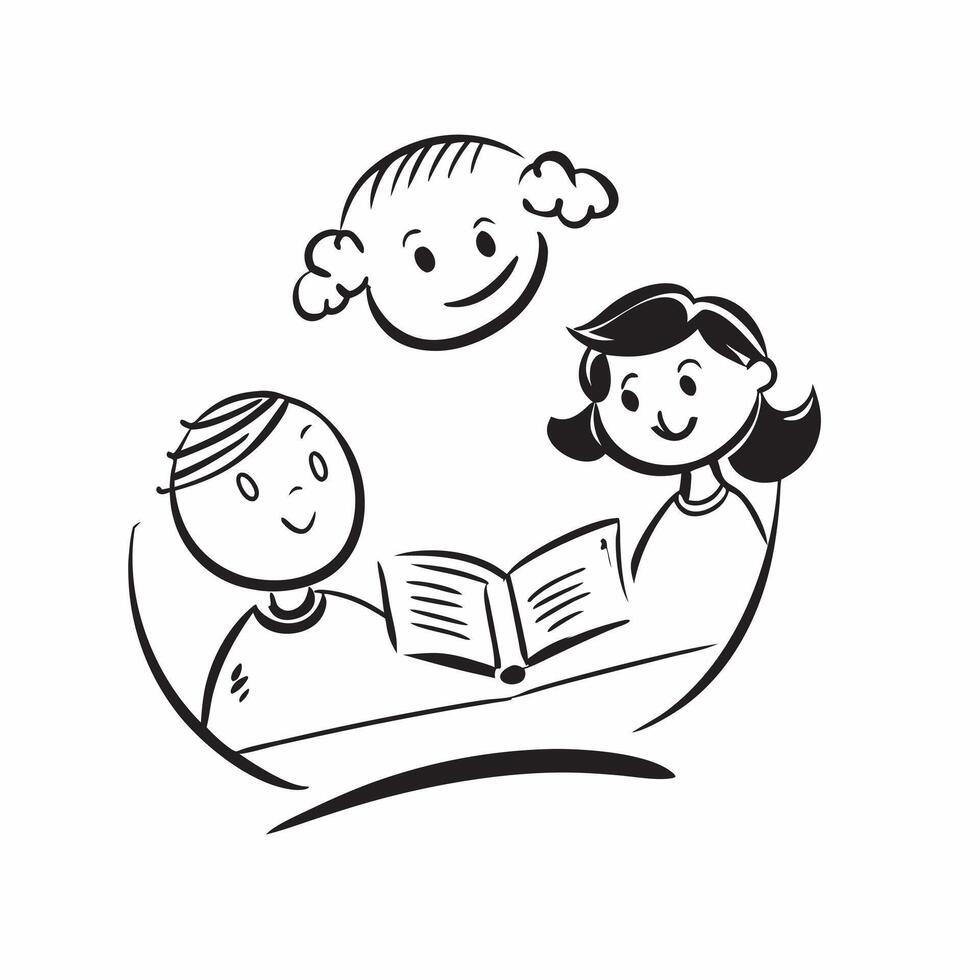 Glossy Background with Same Parents Reading Together concept as A minimalist glossy background featuring icons of same parents reading together with their child isolated on a soft pure vector