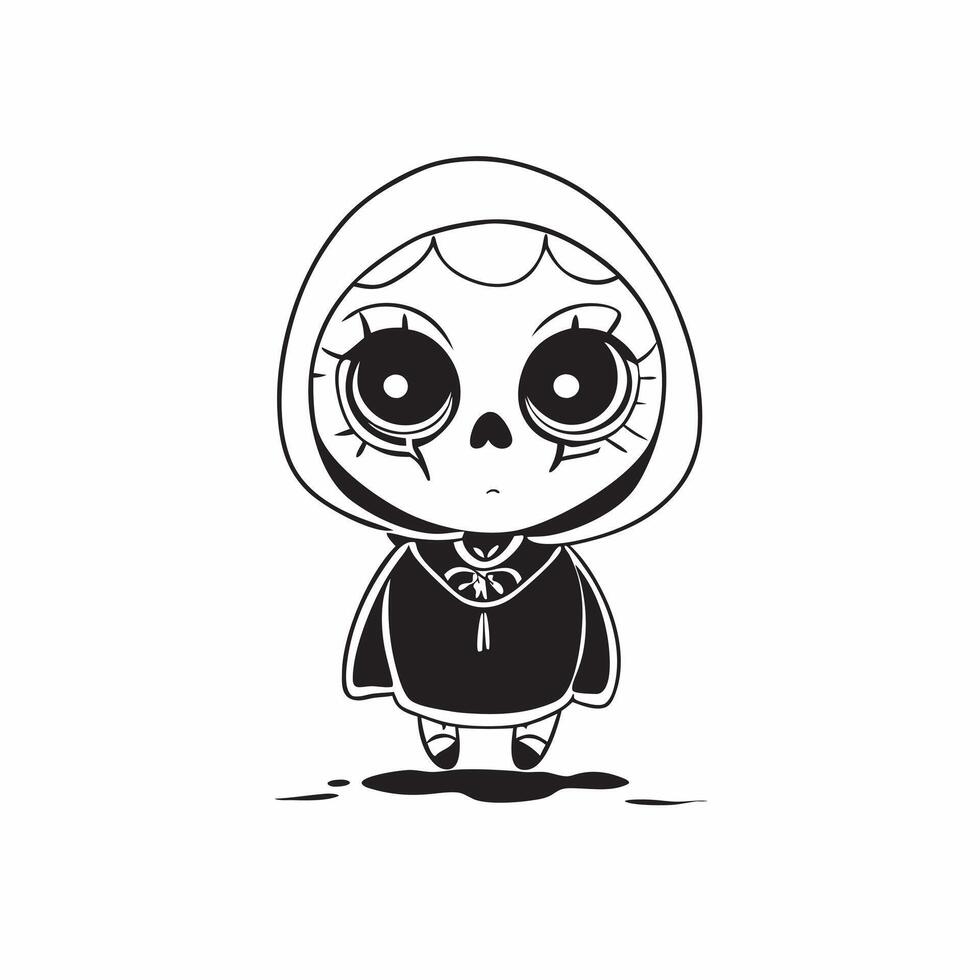 Glossy Catrina Figure with Reflective Background concept as A mid shot of a glossy Catrina figure with reflective surfaces highlighting the intricate details of the attire set agai pure vector