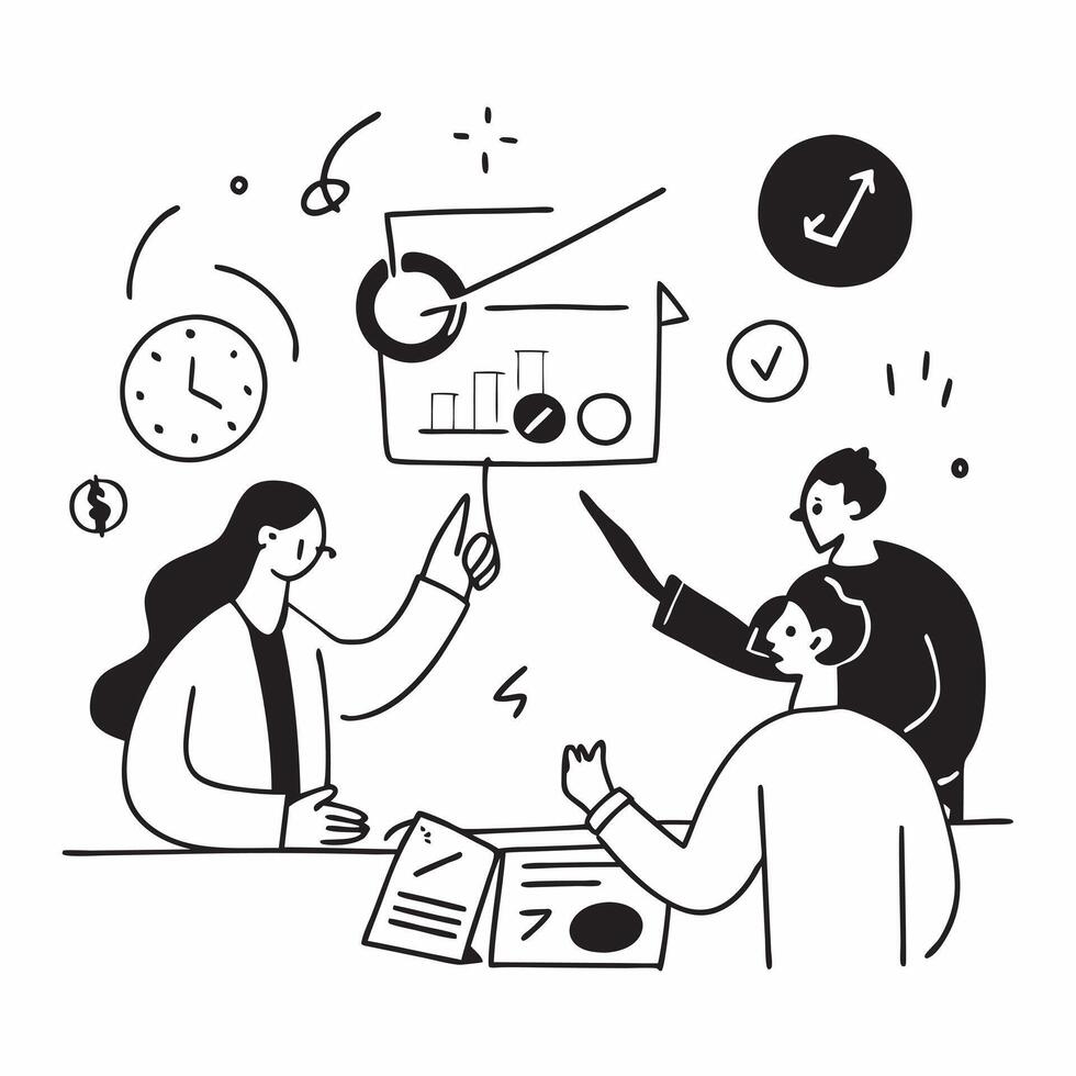 Glossy depiction of a Dhanteras financial investment meeting concept as Camera movement Pan across the financial advisors and clients in a meeting Scene Professional sleek office pure Set 2 vector