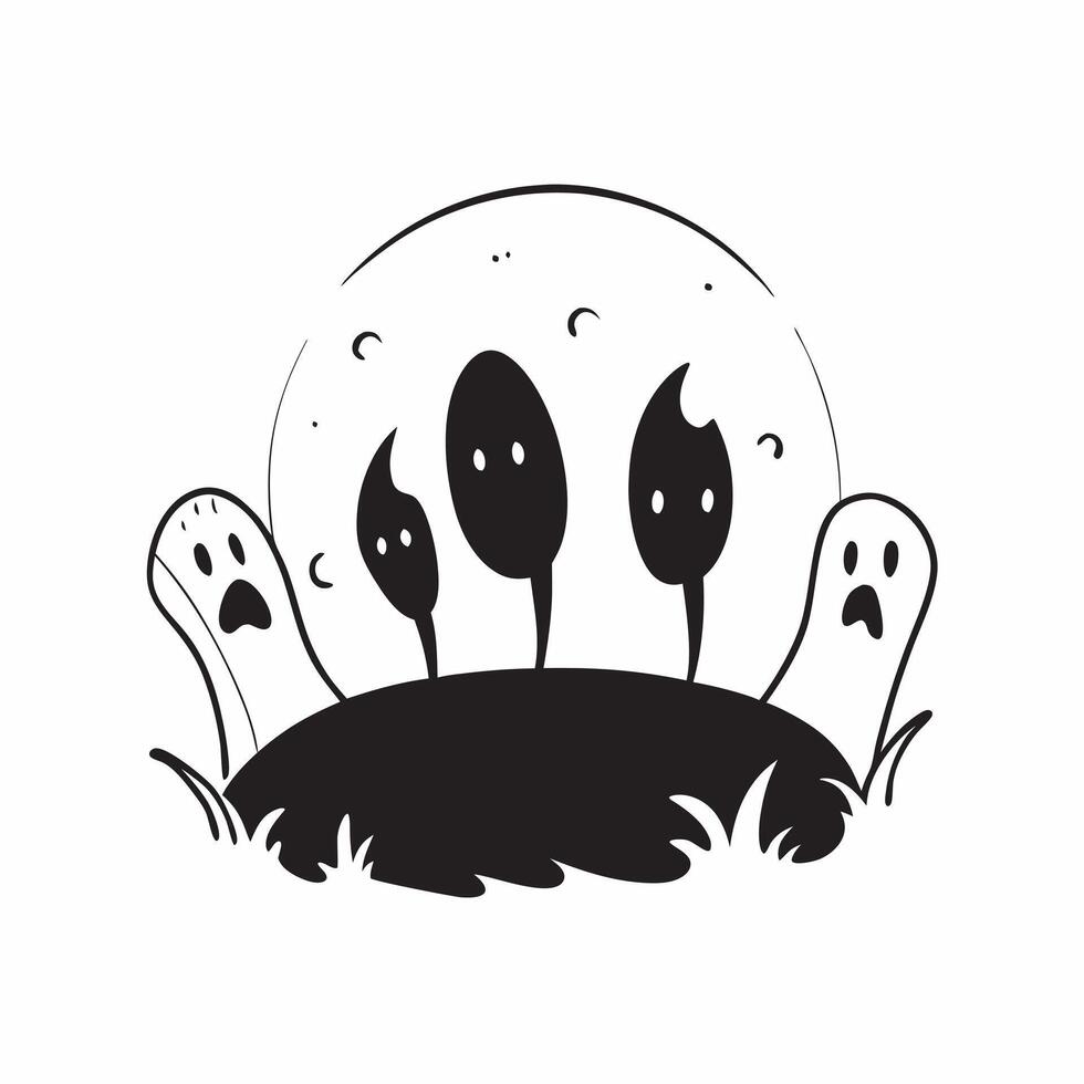Glossy Haunted Forest Background with Fog concept as A glossy background featuring a dark haunted forest shrouded in fog with eerie glowing eyes peering through the trees Ideal fo pure vector