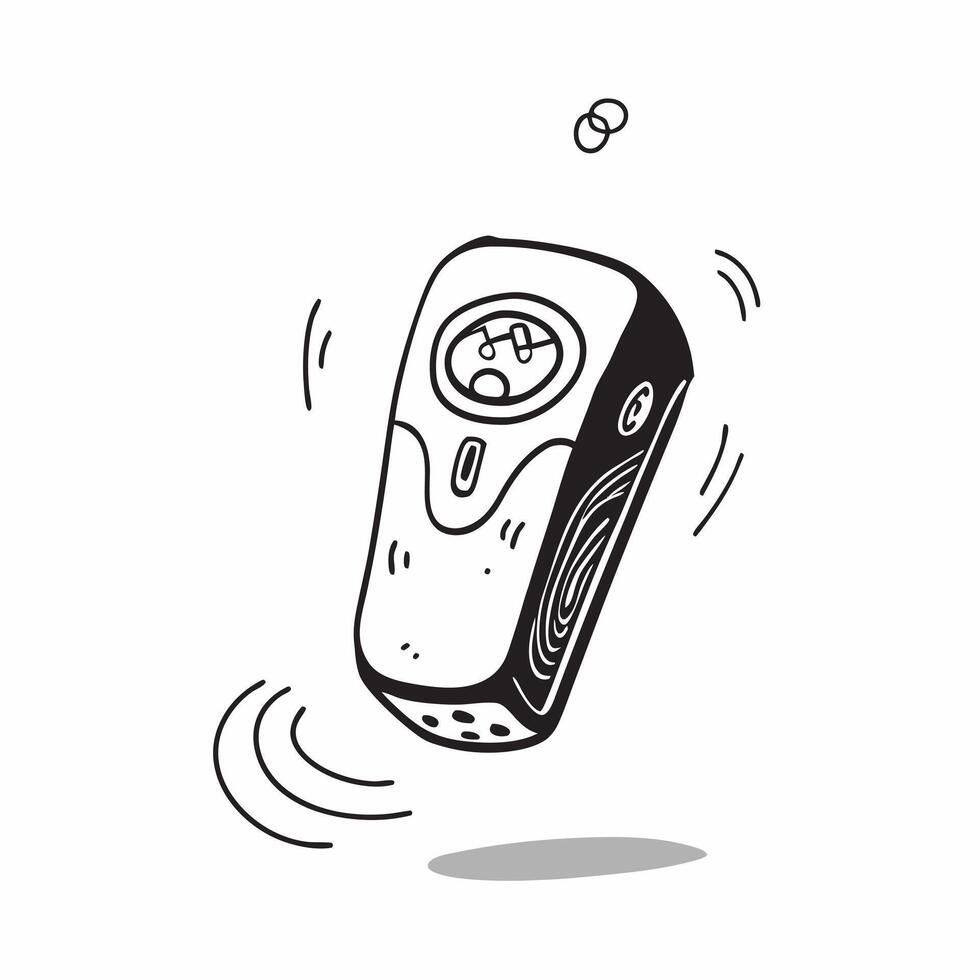 Glossy holographic remote on reflective surface concept as A glossy remote with holographic patterns resting on a reflective surface softly glowing with ambient light isolated on a pure vector