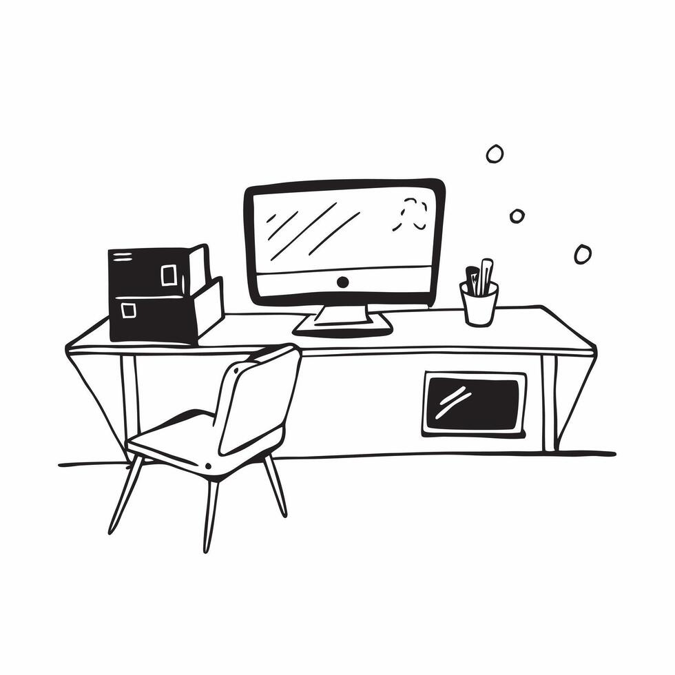 Glossy Home Office Setup with Digital Art Background concept as A photo depicting a home office setup with a glossy finish and a digital art background The image is centered on th pure Set 2 vector