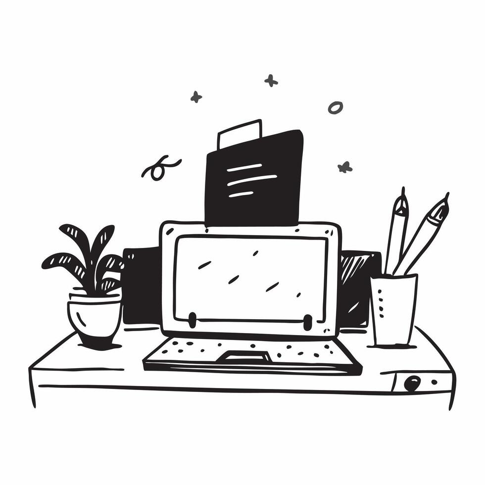 Glossy Home Office with Green Plant concept as A photo featuring a glossy home office desk setup with a green plant for a touch of nature The camera captures the scene from the fr pure Set 2 vector