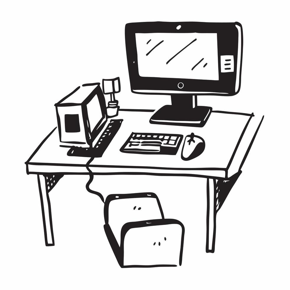 Glossy Monitor and Keyboard Setup concept as A photo of a home office setup featuring a glossy monitor and keyboard on a modern desk The camera angle is straight on highlighting t pure Set 3 vector