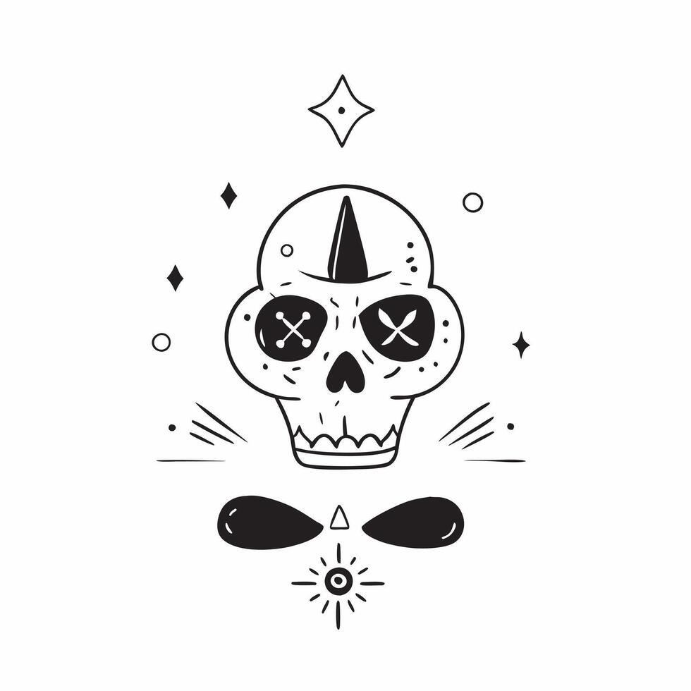 Glossy Sugar Skull with Reflective Marigolds concept as A close up of a glossy sugar skull surrounded by reflective marigolds set against a dark glossy background The image emphas pure Set 2 vector