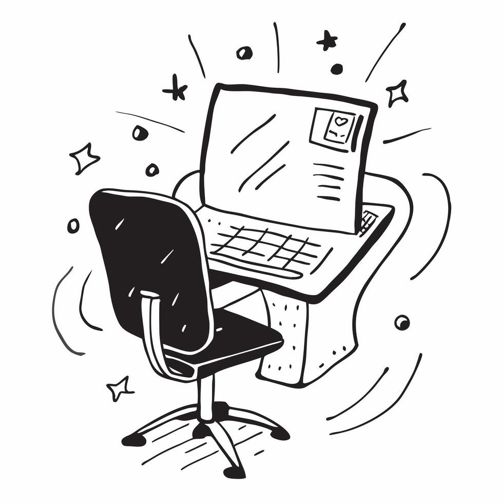 Glowing Abstract Digital Art with Home Office Chair concept as A photo featuring a home office chair with a glowing abstract digital art background The image emphasizes the artist pure vector