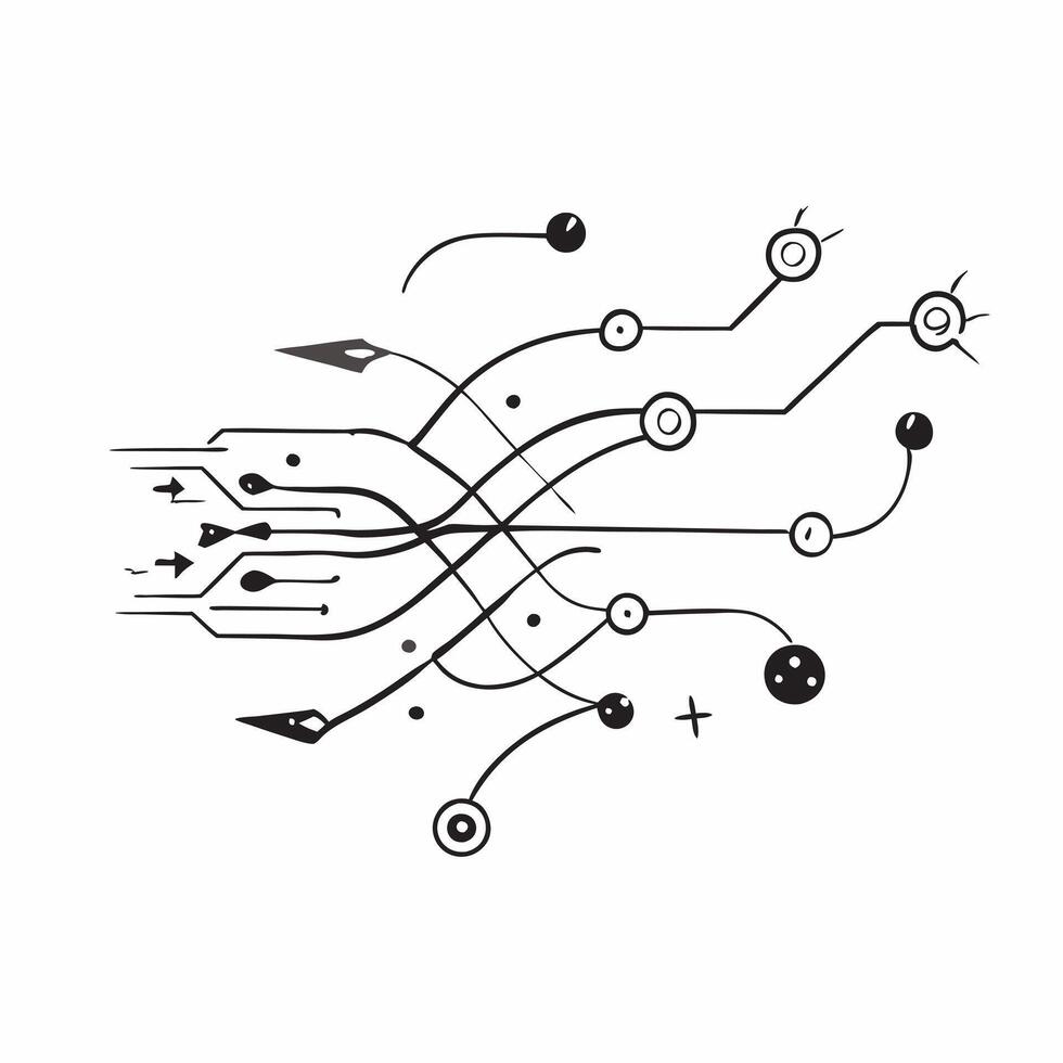 Glowing Abstract Family Network with Connection Symbols concept as A vibrant digital art banner featuring an abstract glowing network of lines connecting symbols representing same pure vector