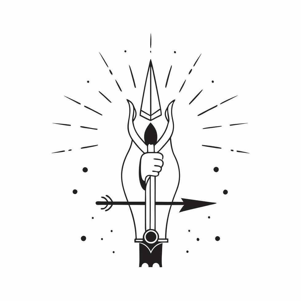 Glowing Abstract Rama with Bow concept as A bold glowing abstract digital art featuring Rama with a bow surrounded by a radiant aura representing courage and righteousness Perfect pure vector