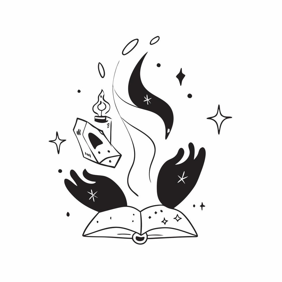 Glowing Abstract Witch Casting Spells concept as A vibrant glowing abstract digital art featuring a witch casting spells The scene uses swirling light effects and mystical symbols pure vector