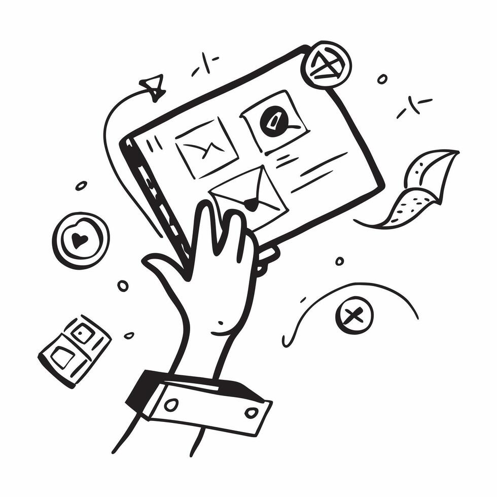 Hand holding tablet with holographic productivity icons and copy space for Sharad Purnima concept as Camera movement Zoom into the hand holding a tablet with glowing holographic pr pure vector