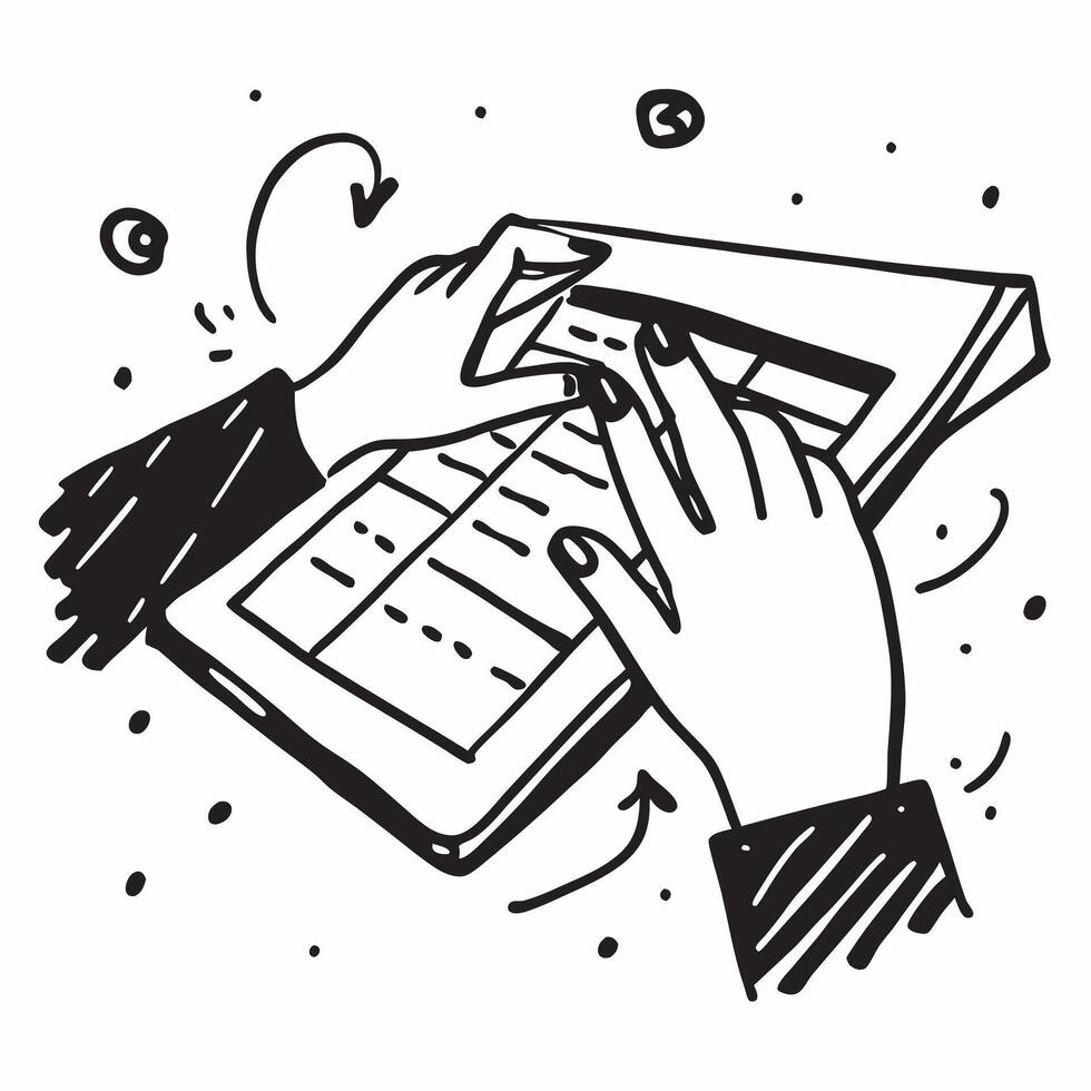 Hands on Glossy Keyboard with Abstract Background concept as Hands typing on a glossy keyboard with an abstract digital background highlighting remote work technology and efficienc pure Set 2 vector