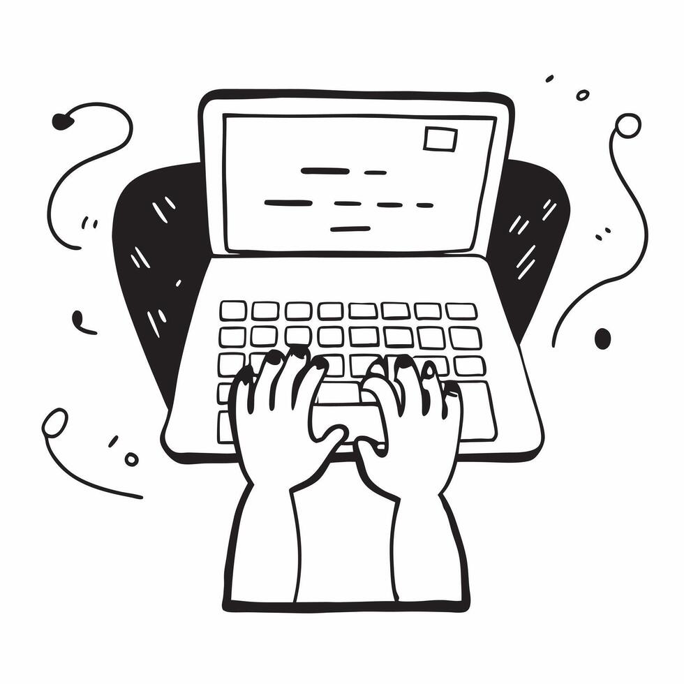 Hands Typing on Keyboard with Abstract Reflection concept as Hands typing on a keyboard with a glossy abstract reflection on the desk highlighting productivity in a modern home off pure Set 3 vector