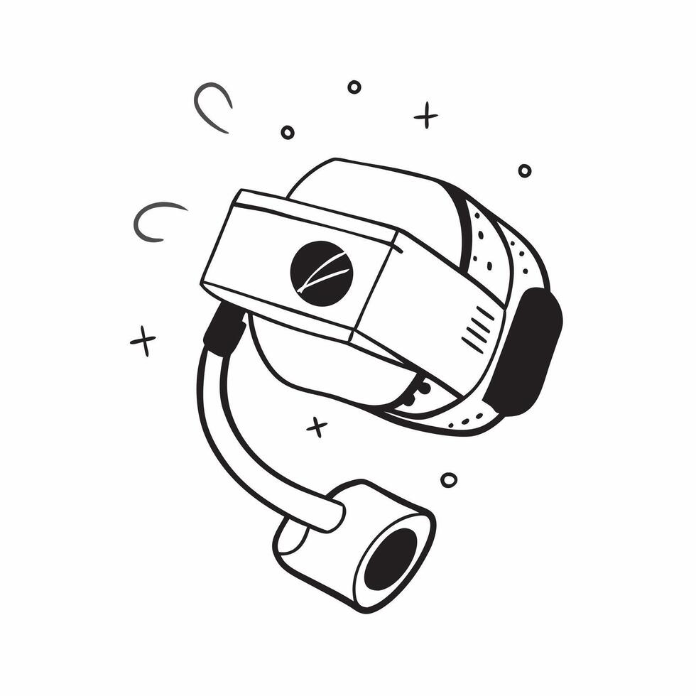 Headset with Holographic Microphone and Controls concept as A photo showcasing a headset with a glowing holographic microphone and controls isolated on a white background with ampl pure Set 2 vector