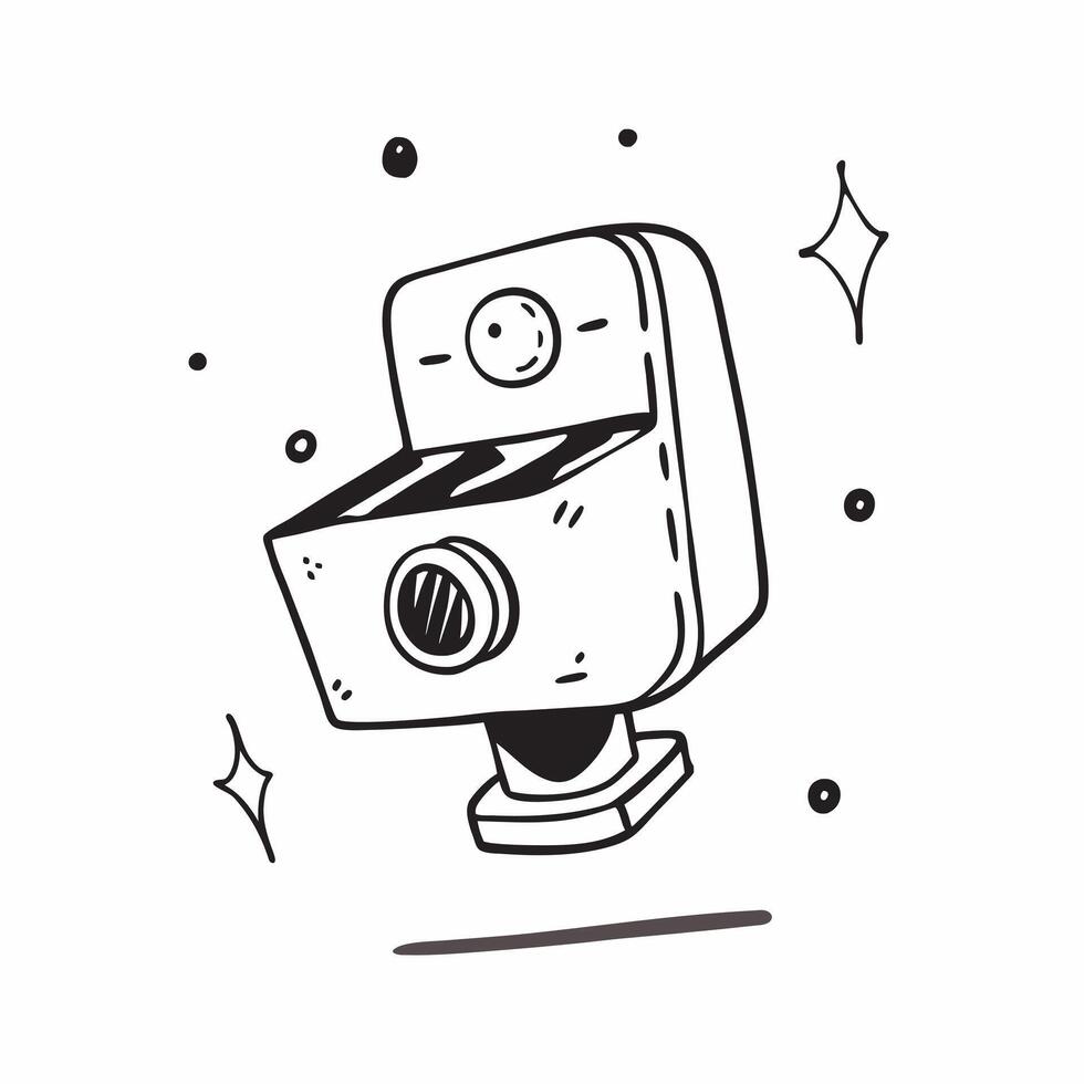 Holographic Camera with Glowing Lens concept as A digital camera featuring a holographic glowing lens isolated on a glossy white surface The design includes ample copy space symbo pure vector